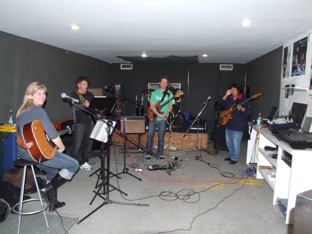 A show band rehearsing at Stage Sounds Studio.